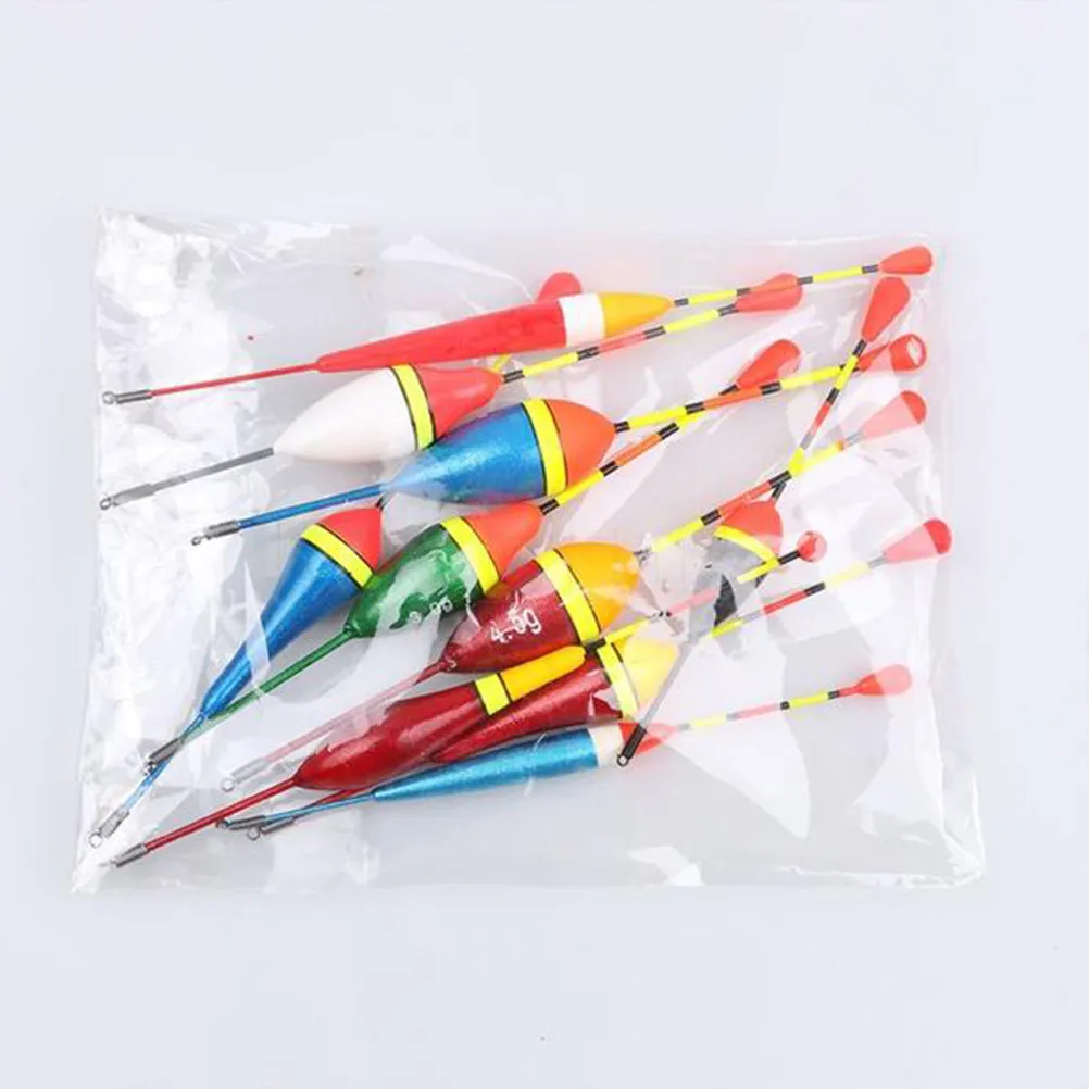 10Pcs Angling Floats Set Multi Size Fishing Bobbers Vertical Design for Stream Lake Pond and Deep Sea Applications