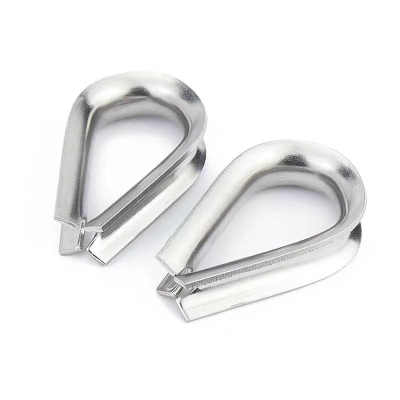 M1.5 M2 M3 M4 M5 M6 304 Stainless Steel Cable Wire Rope Protective Sleeve Thimbles Rigging Chicken Heart Ring Fixing Workpiece