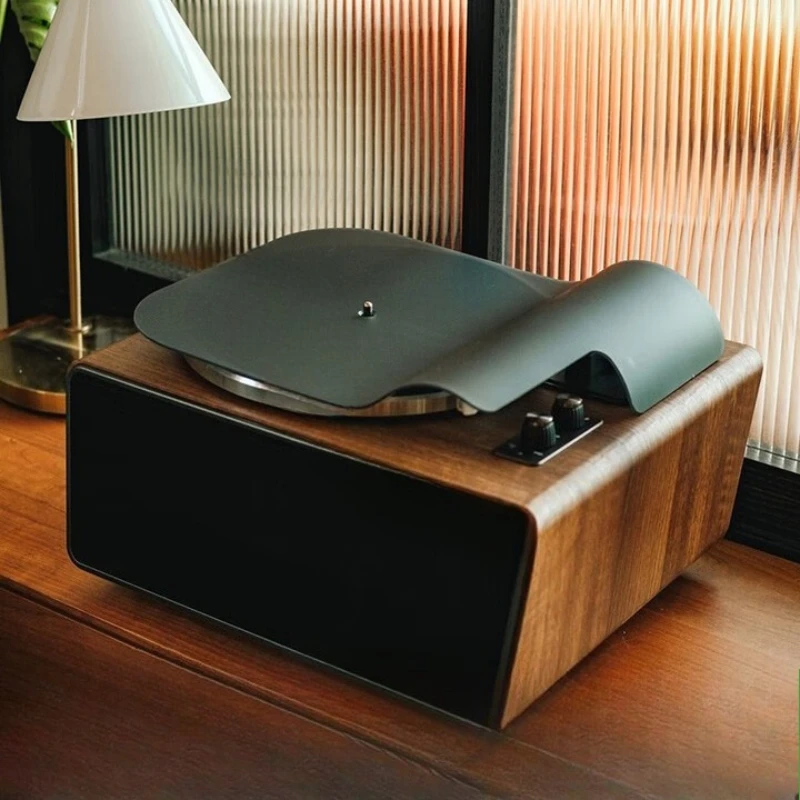 

Record player carbon fiber singing arm retro phonograph all-in-one Bluetooth speaker
