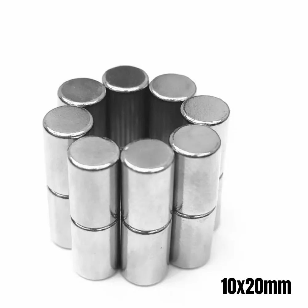 2/5/10/20/30/40pcs 10x20 Strong Powerful Magnetic Magnets N35 Thick Permanent Magnets 10x20mm Round Neodymium Magnet 10*20 Mm