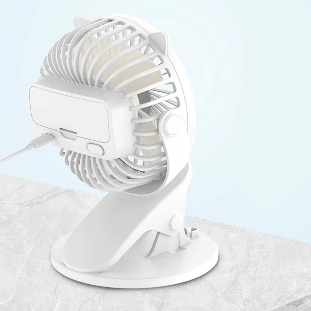 

Cat Ear Fan Home Clip Mini Portable Chargeable Multifunction USB Charging Rechargeable