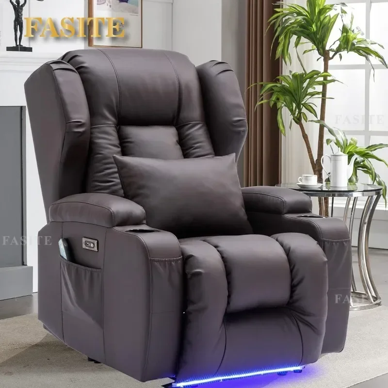 Fauteuil inclinable électrique avec massage et chauffage, fauteuil inclinable, canapé confortable, siège de cinéma maison, salon