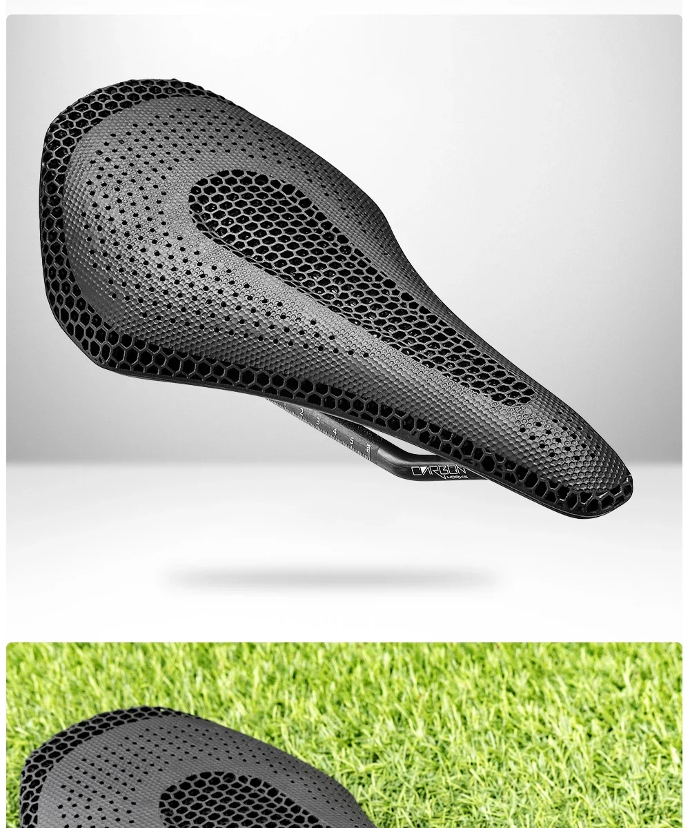 RYET Ultra Vollcarbon 3D-gedruckter Fahrradsattel, 205 g, hochmodulare Carbonbasis, 7 x 10 mm Schienen-Aussparung für Rennrad, MTB, Gravel – Detail 15