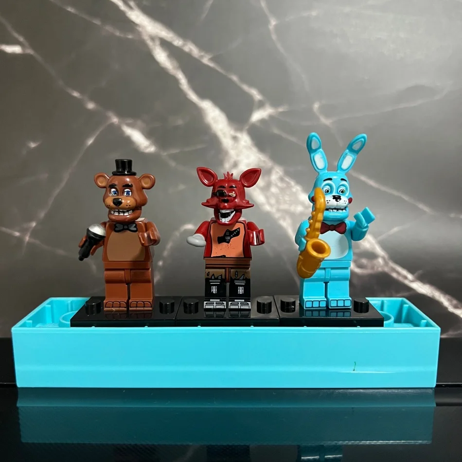 6 Stück FNAF Actionfiguren Spielzeug aus Five Nights, Ornamente, zusammengebautes Spielzeug, DIY-Modell, Spielzubehör, Kindergeburtstagsgeschenke – Detail 9