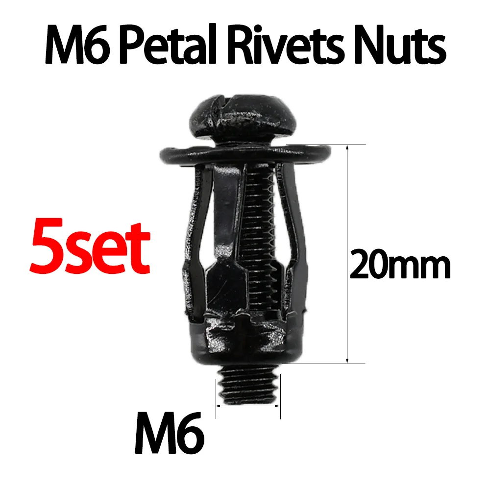 M4 M5 M6 M8 Expansion Clamp Petal Rivet Lock Jack Nut Bolt Hollow Wall Iron Rivet Riveter Fixed License Plate For Car Screw