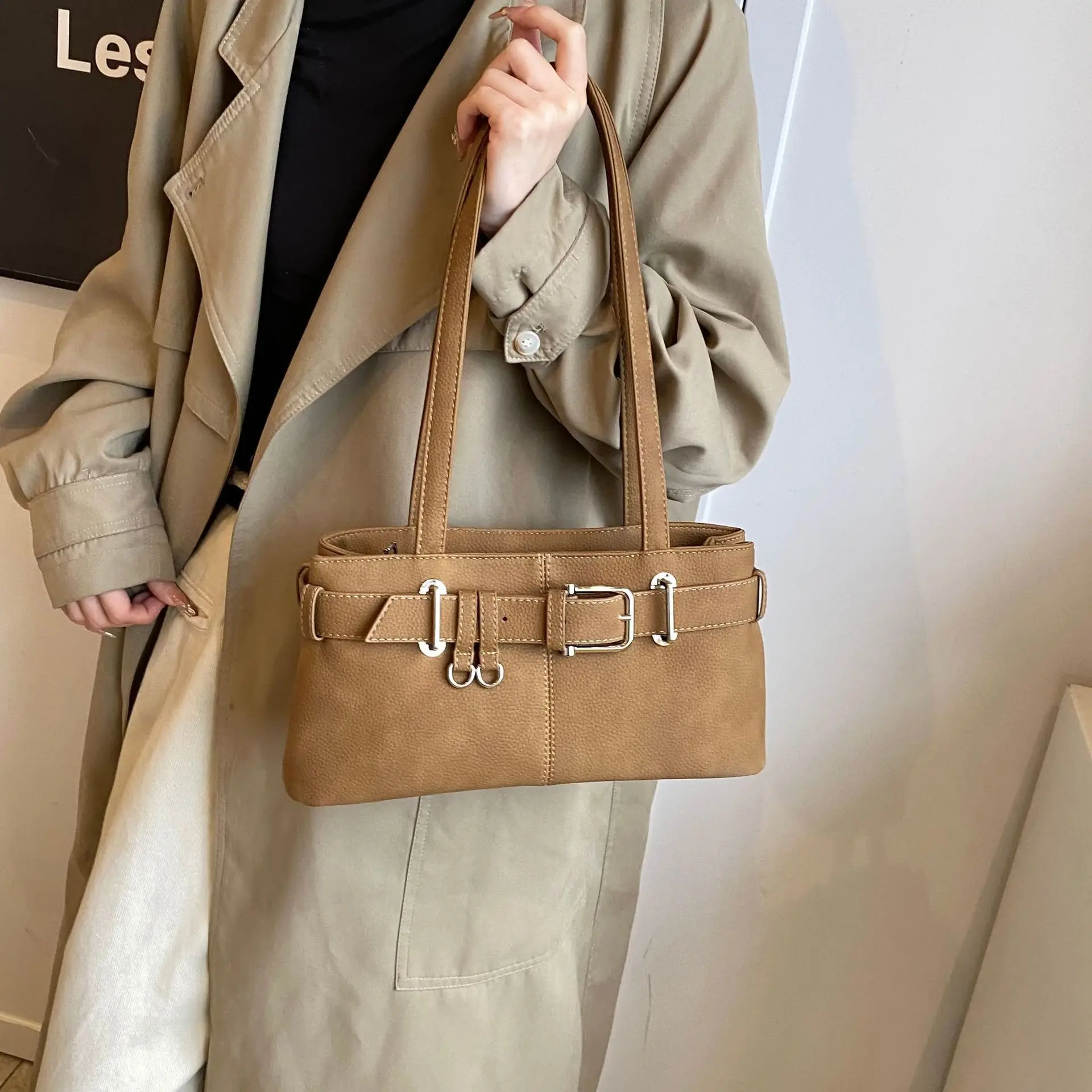Damen Neue Vintage-Umhängetasche mit großem Fassungsvermögen, vielseitig, lässig, modisch, für Arbeit und Pendeln