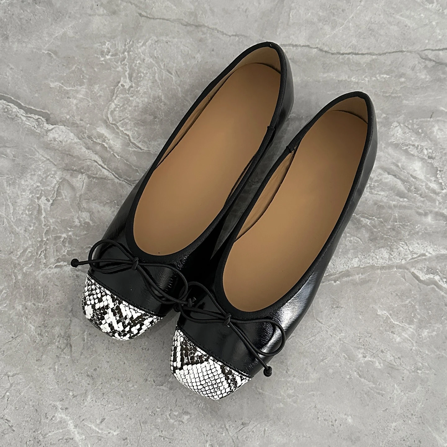 ballet-flat-shoes-women's-black-knot-sensation-2026-new-style-comfortable-slip-on-four-seasons-rubber-bottom-fashionable-flats