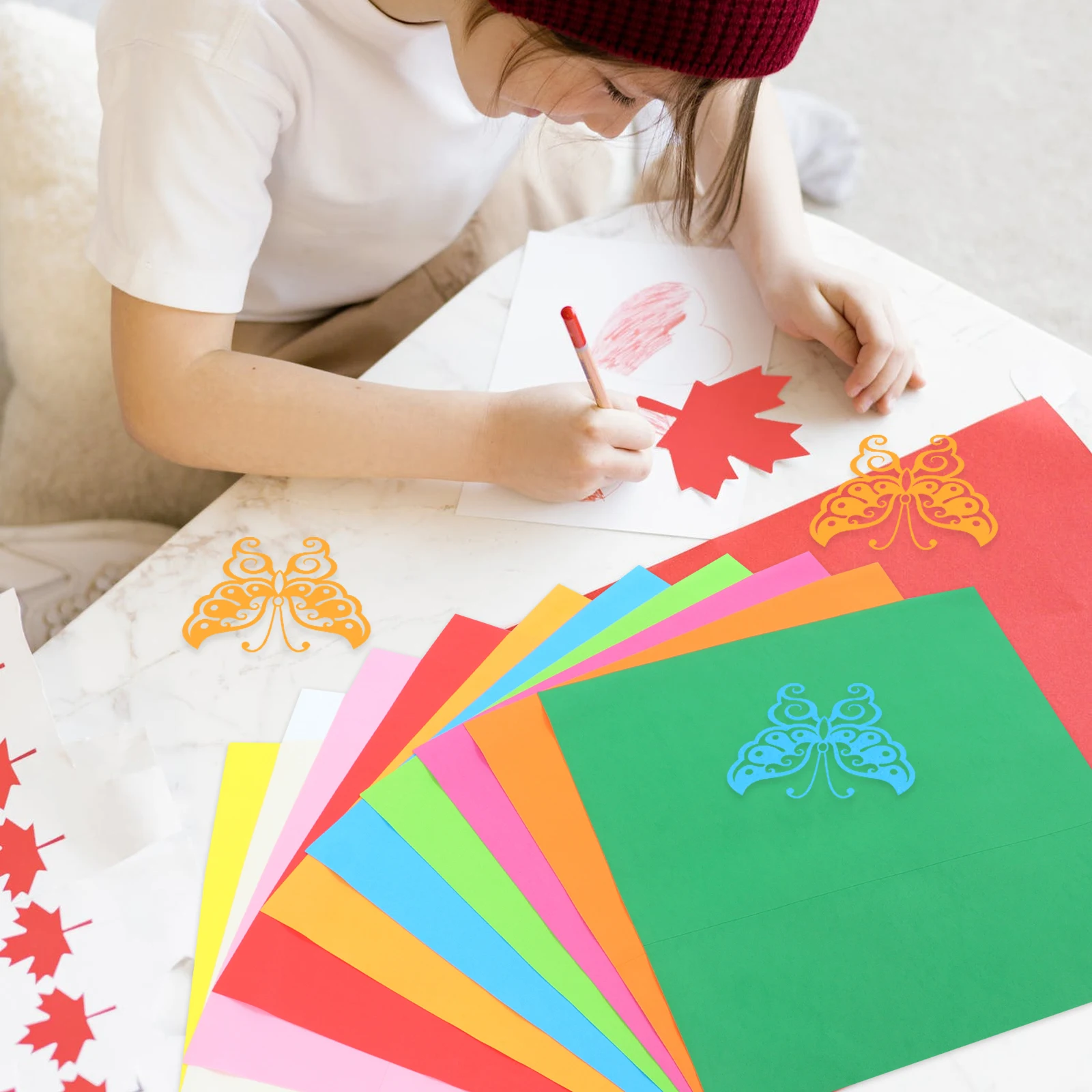 

50pcs Colored Sponge Paper 50x50cm 1mm DIY H made Materials Arts Crafts Supplies Kids Projects School Art Decorative