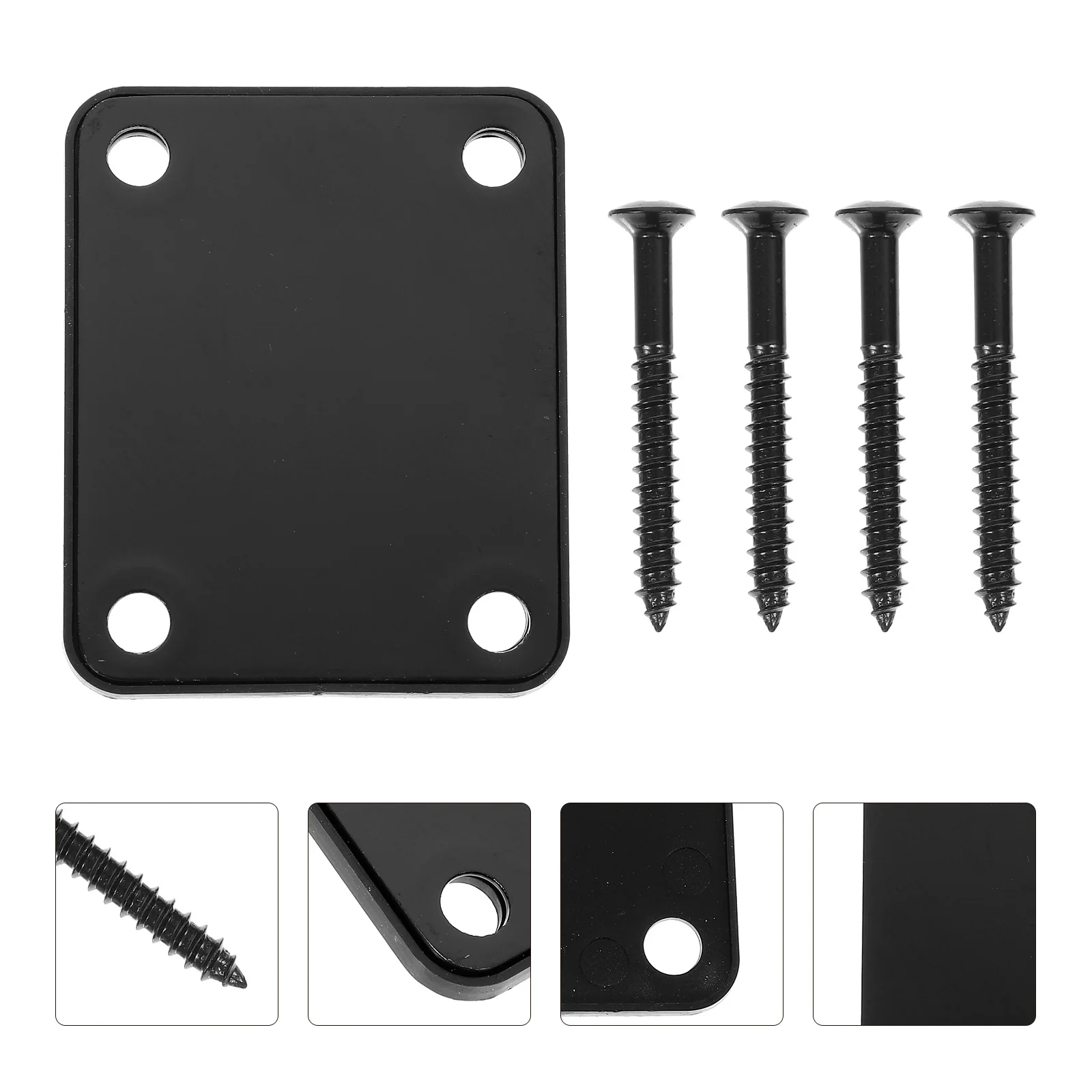 

1 set 1 Set Of Electric Neck Plate Metal Replacement For Bass Part Guitar Neck Connecting Board Guitar Part Accessories