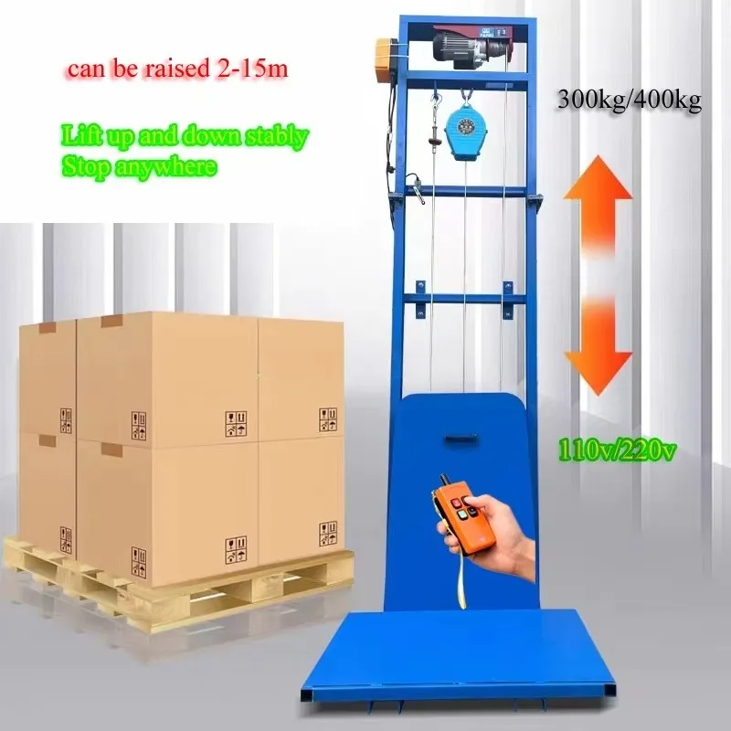 Hydraulic Electric Lift Elevator Residential Elevator Villa Warehouse Factory Sundries Small Freight Elevator 2M-15M  80*100cm