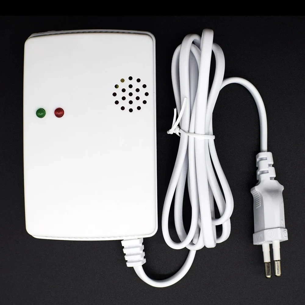 Combustible Gas Alarm Sensor Gas Leakage Detector EU Plug Standalone Natural/Liquefied Gas Leak Detector For Home Security