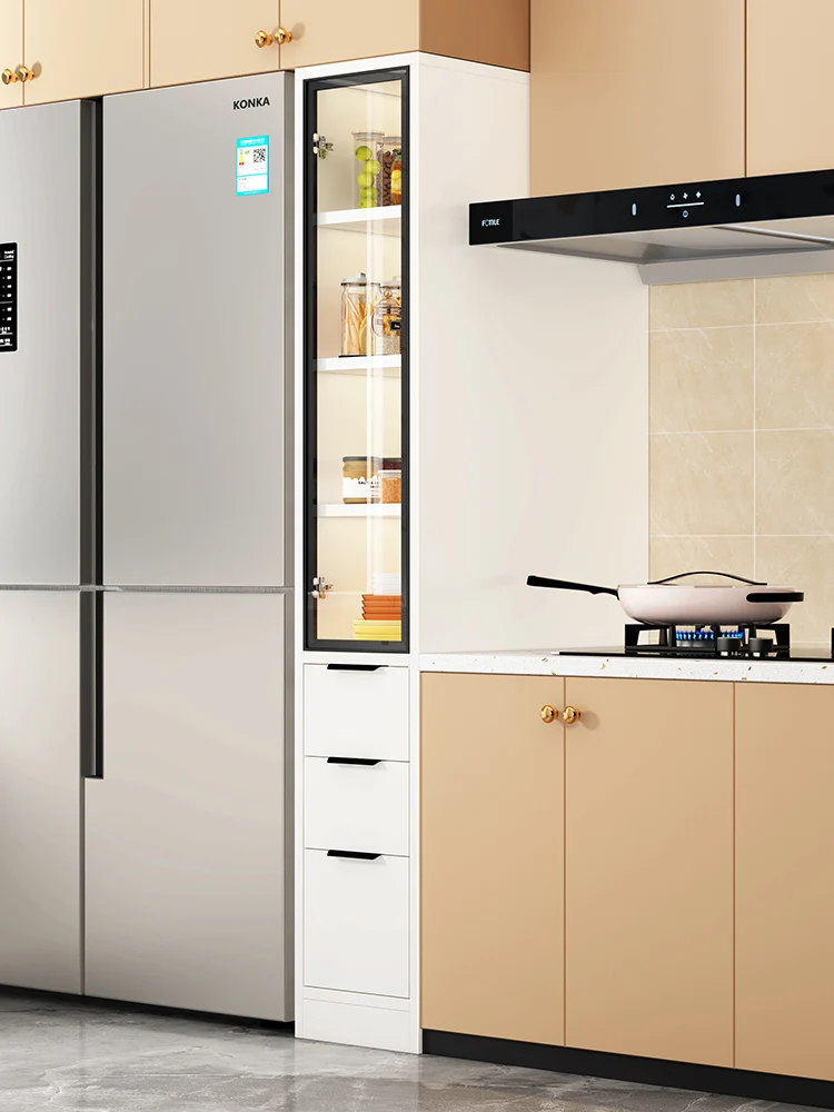 

Side cabinet Kitchen locker Living room storage Household wall side Narrow crevice locker Side pull