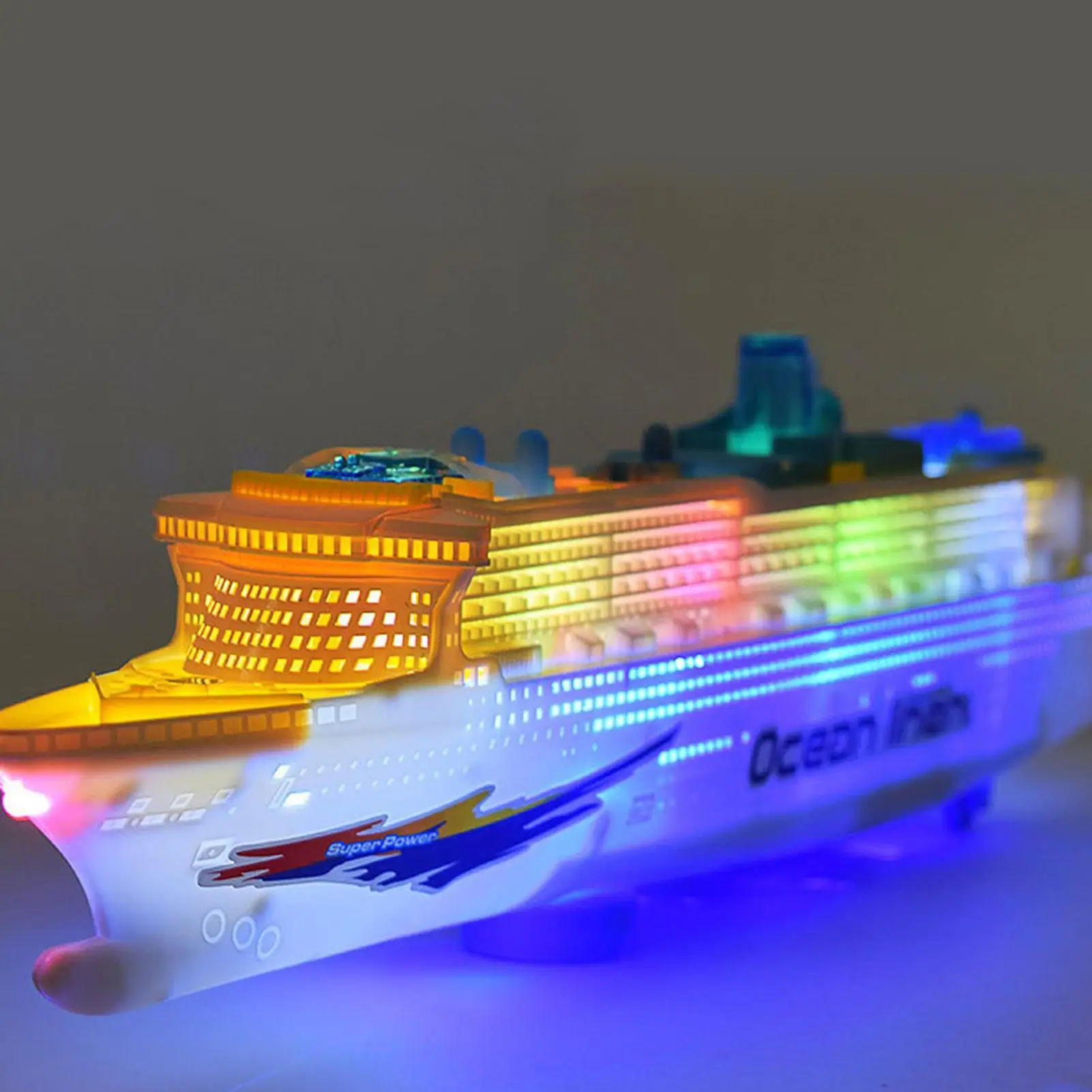 

Игрушечная электрическая лодка со светодиодной подсветкой и звуком для детей 3-12, поплавки в ванне для бассейна и занимает забавный декор для морской комнаты