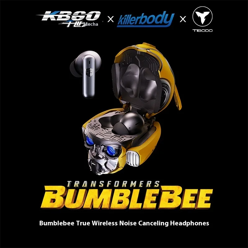 Auriculares Bluetooth Killerbody Bumblebee con regalo de estatuilla de aleación con reducción activa de ruido inalámbrica