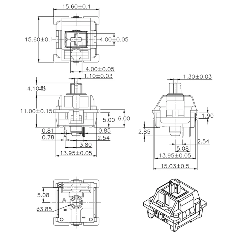 20CB adatto per tastiera meccanica MX Gateron accessori fai da te 10 pezzi parti ricambio per tastiera tastiera a 3 pin