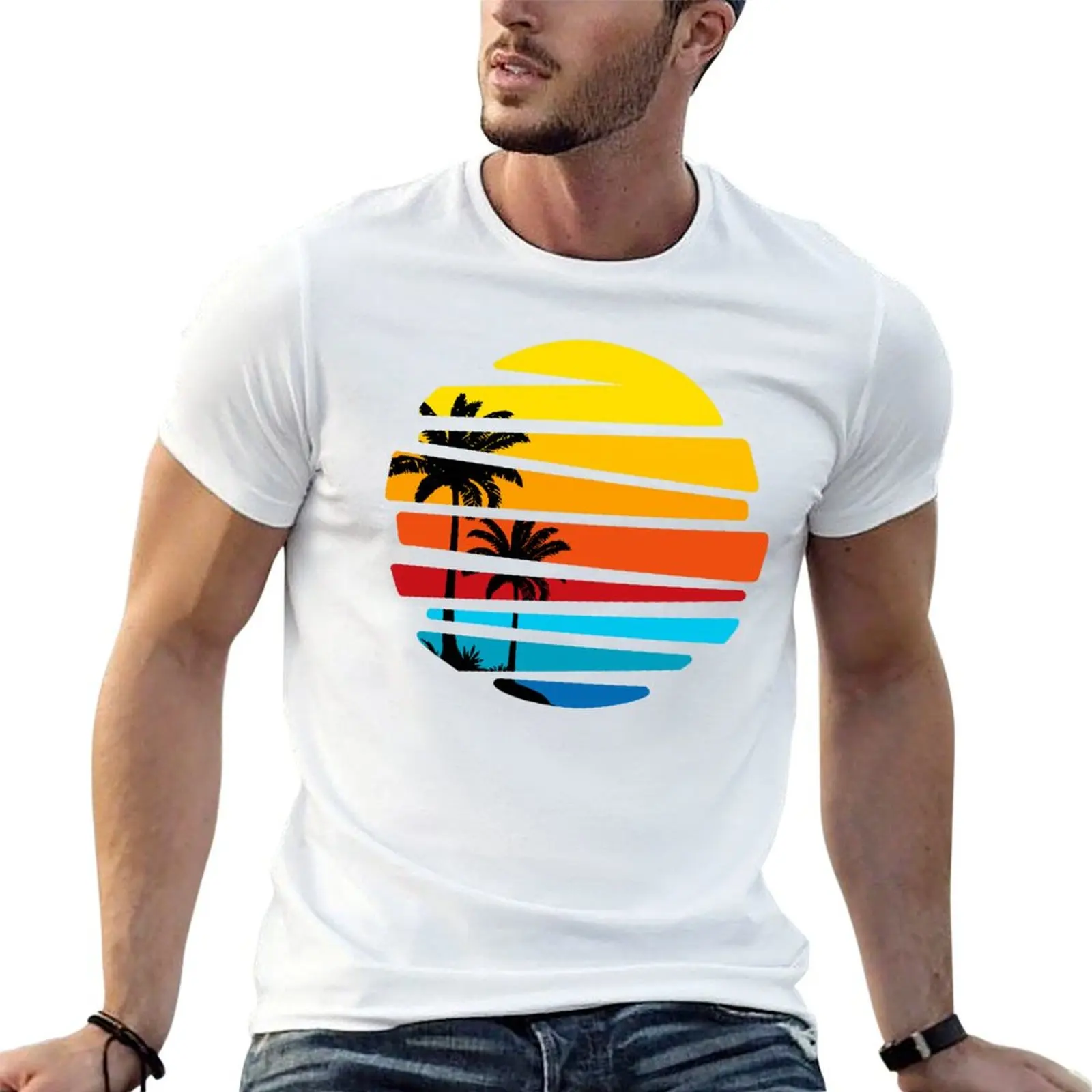 

Tropical sunset T-Shirt t shirts cotton 100% man t shirt cotton g man t shirts for men T-shirt