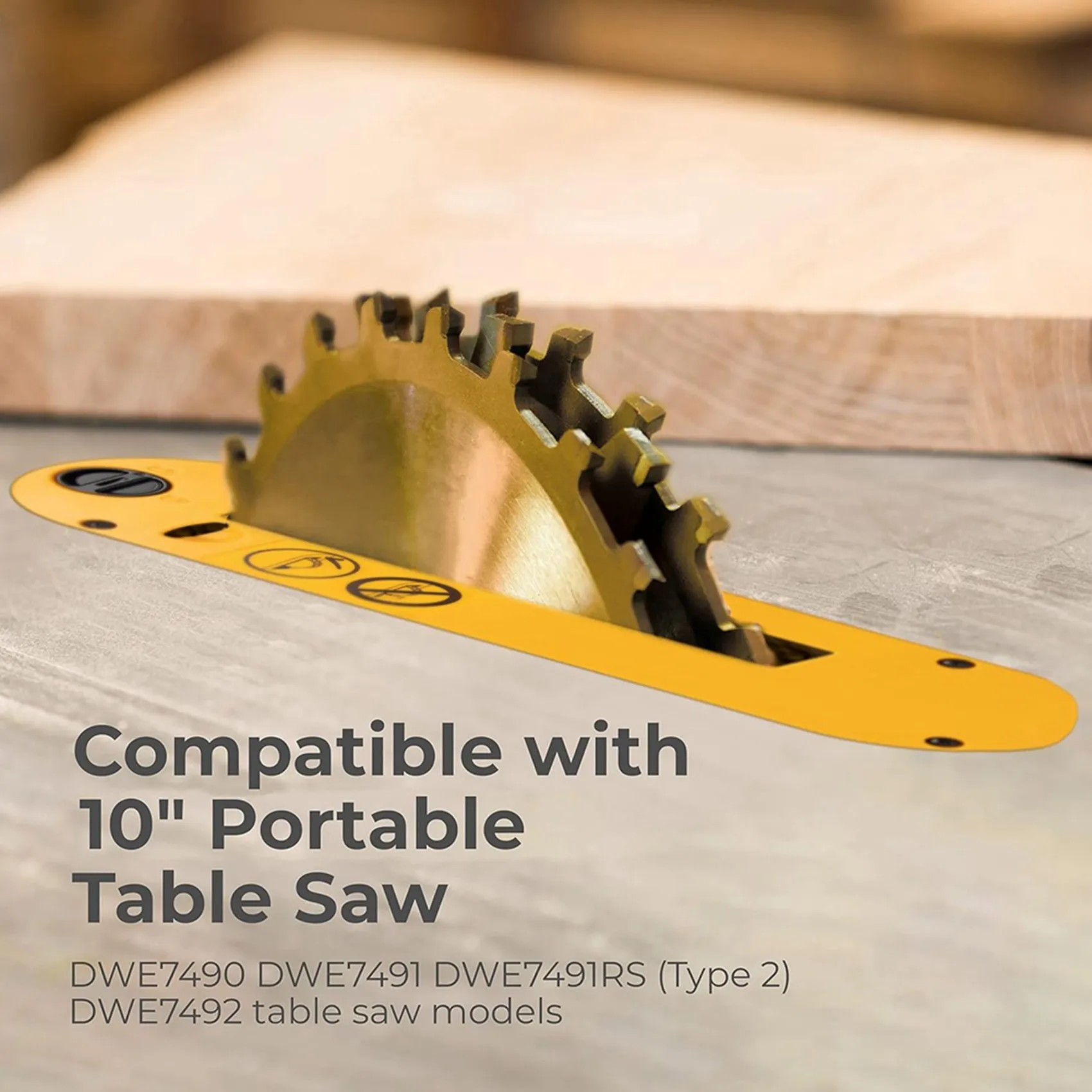 PHFU-2X DWE7402DI Table Saw Accessories Dado Throatplate Dado Blades For 10 Inch Table Saw DWE7490 DWE7491 DWE7491RS DWE7492