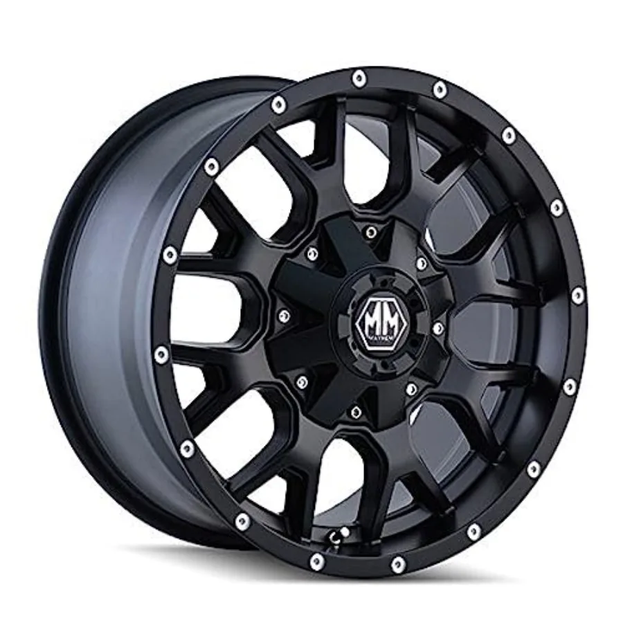 

Колесный диск Warrior 8015 с матовым черным покрытием, 17x9 дюймов, 10x114.3 мм, для внедорожников, прочный алюминиевый сплав, легкий дизайн