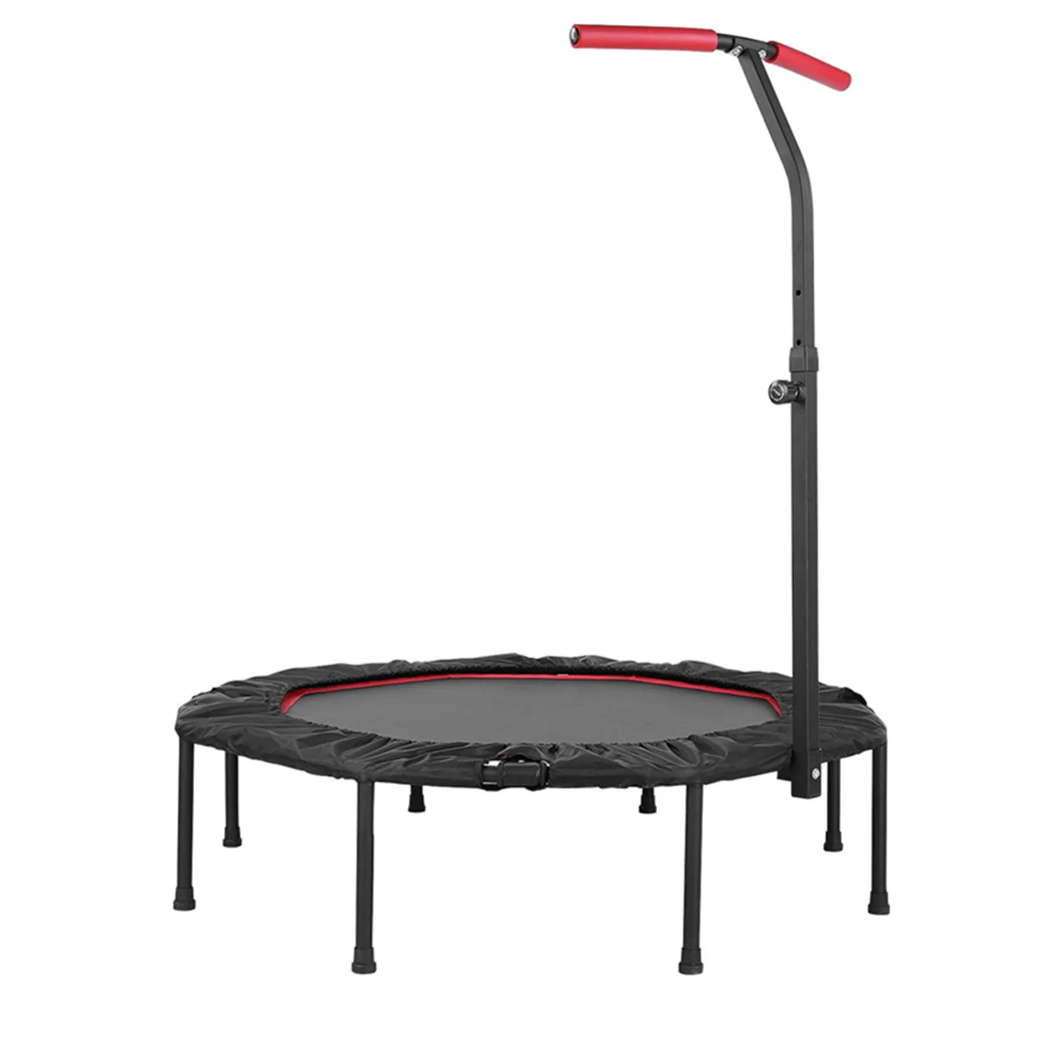 Fitness Trampoline Foldable Trampoline for Adult Ø127cm Height-adjustable Handle Jumping Trampoline Indoor/Outdoor