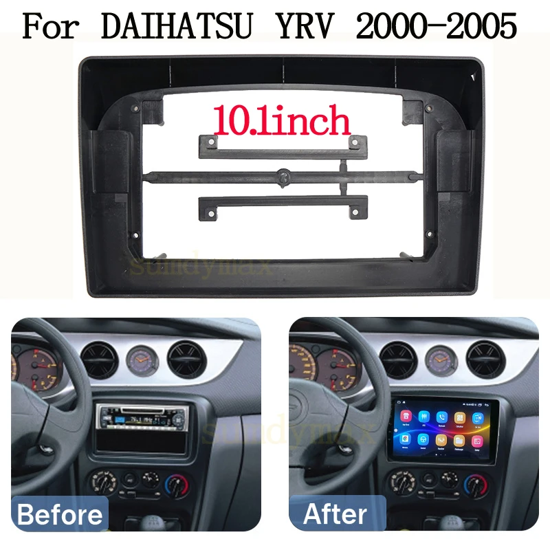 10.1inch 2Din Car Radio Stereo Fascia Panel Frame For DAIHATSU YRV 2000-2005 Dashboard Trim Kit Mounting Panel Frame