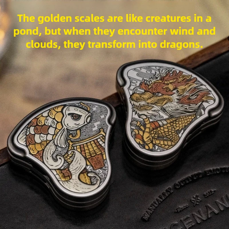 KAISEDC buon suono diapason metallo meccanico spinta laterale denso cricchetto dito push card giocattolo di decompressione