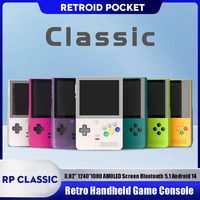 Retroid Pocket Classic Retro Handheld Game Console 3.92'' 1240*1080 AMOLED Screen Bluetooth 5.1 Android 14 Portable Game Player