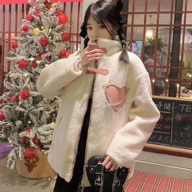 2026 mujeres Otoño Invierno nuevo estilo Stand Collar estilo occidental Casual Comfortcoat moda suelta cálida Chaqueta de algodón grueso sin terciopelo