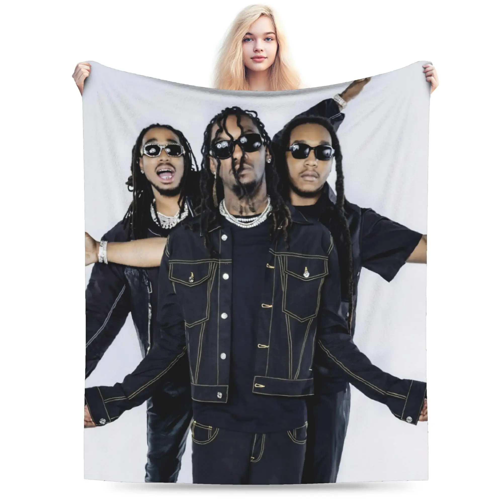 Migos rapper hip hop Blanket Ultra Soft  Throw Blankets for Couch 50x60 Inch Multi-size Bedding Throws