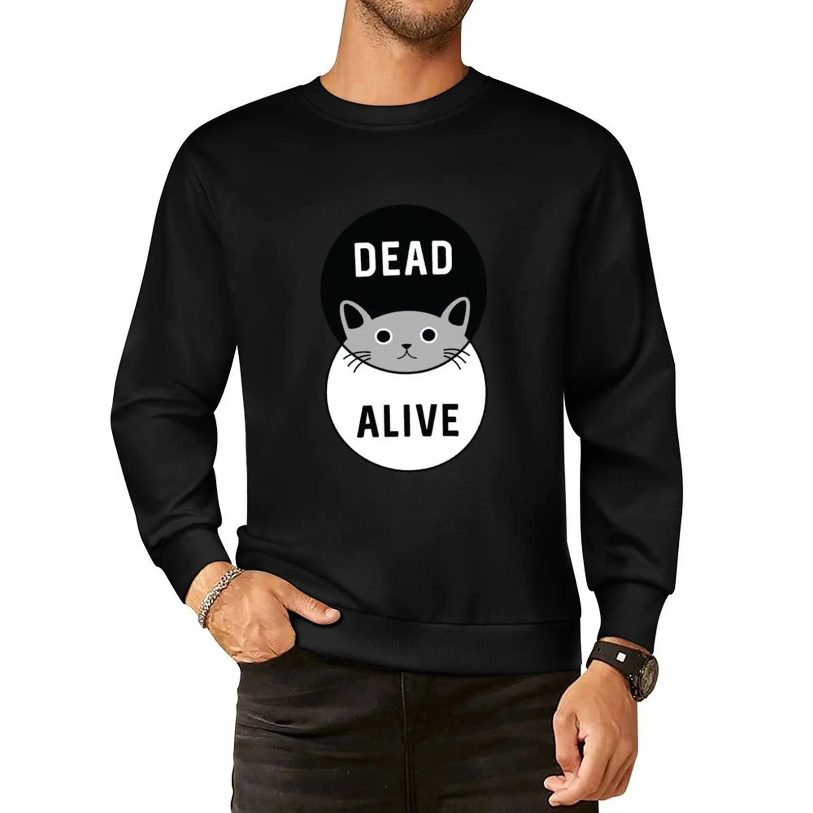 

Schrodinger's Cat: Dead or Alive! Pullover Hoodie men wear men clothes autumn jacket men new sweatshirt