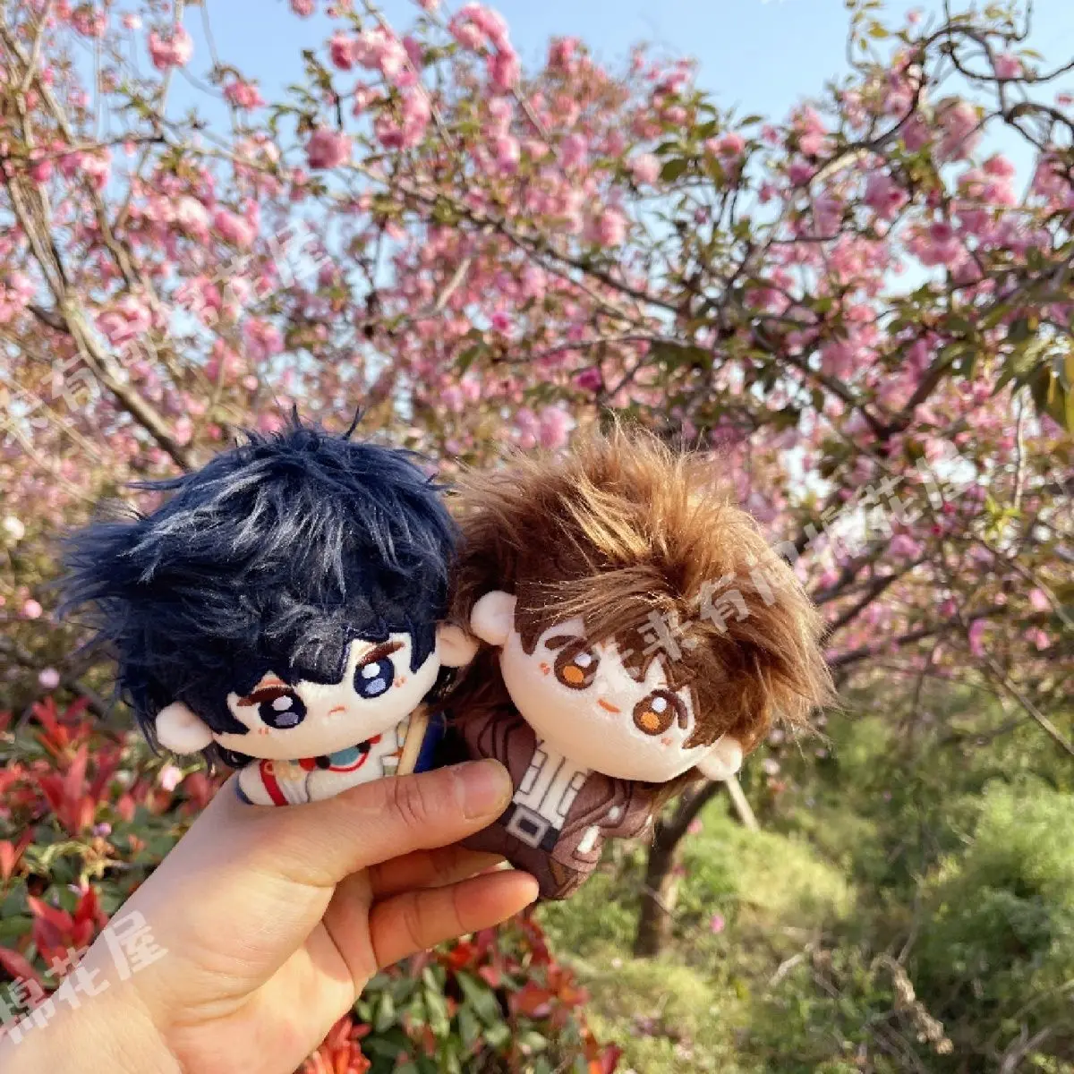 4-inch Chinese Anime DMBJ pluche poppenset - schattig gevuld katoenen figuur avontuur thema collectible zachte sleutelhanger cadeau voor fans