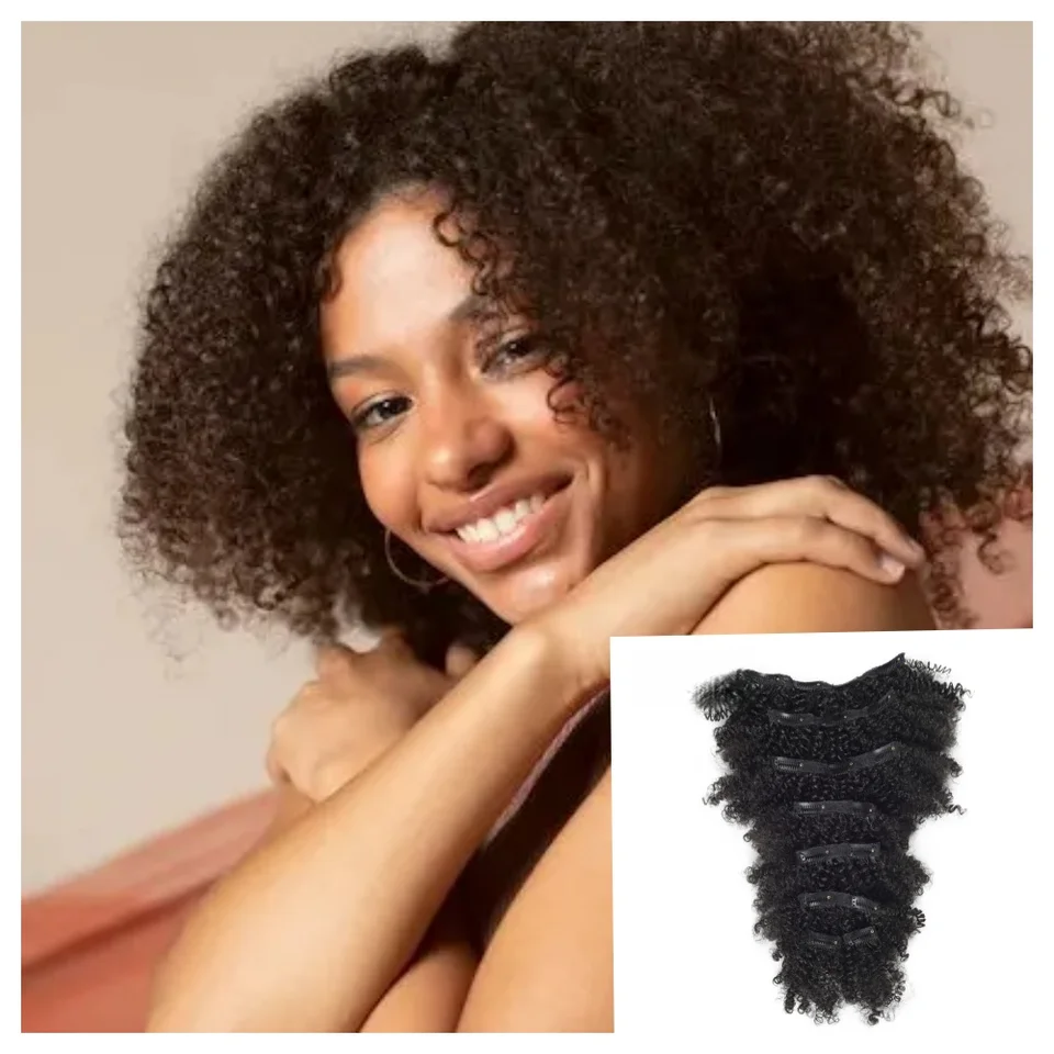 Lydia 8 Piezas/Set 18 Clips en Hairpieces 6 Pulgadas Kinky Rizado Sintético Resistente al Calor Extensiones de Cabello Todos los Colores Disponibles 6