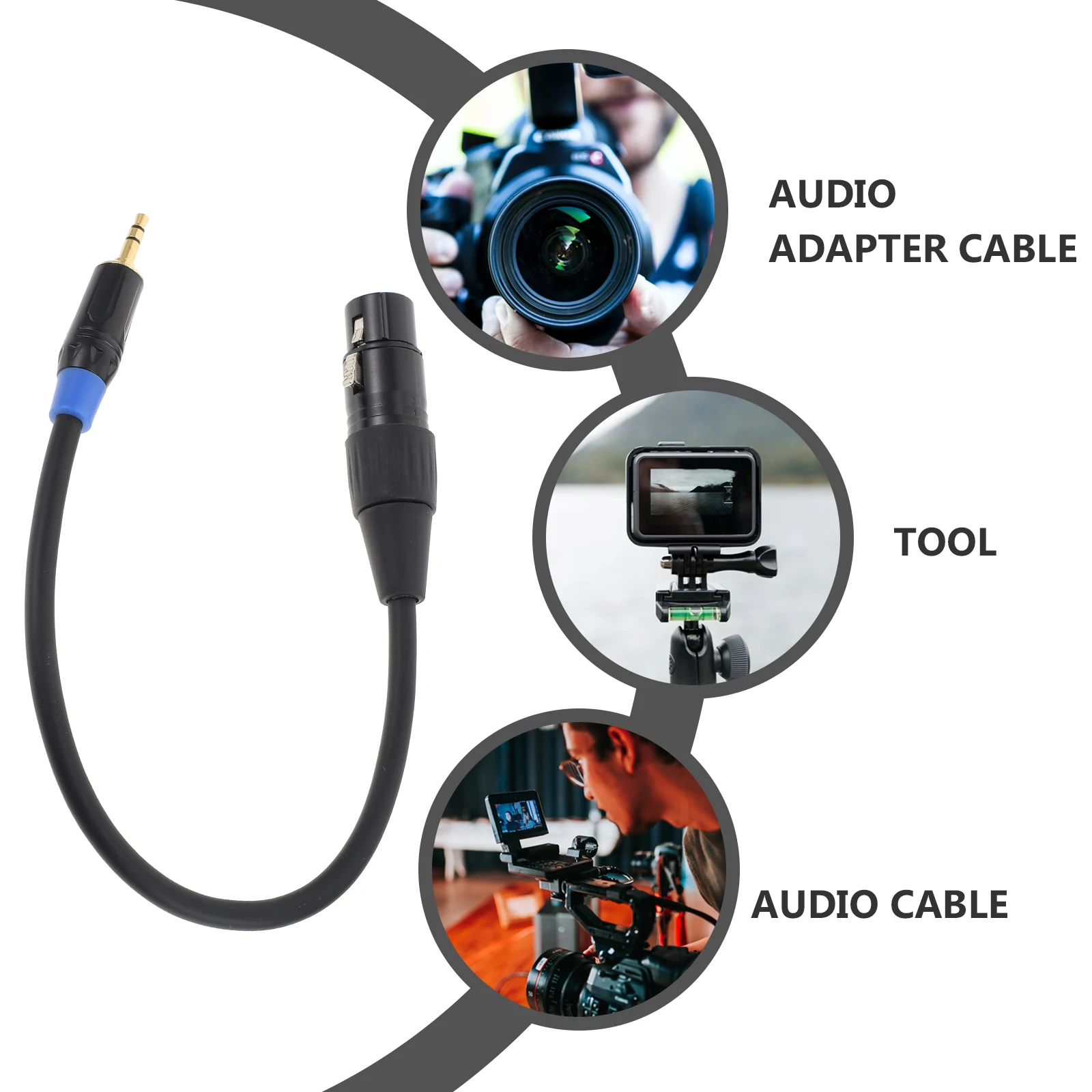 

Audio Adapter Cable Male To Female DIN 5-pin 3.5mm For Video Recorder Camera Line High Quality Durable Copper Zinc Alloy