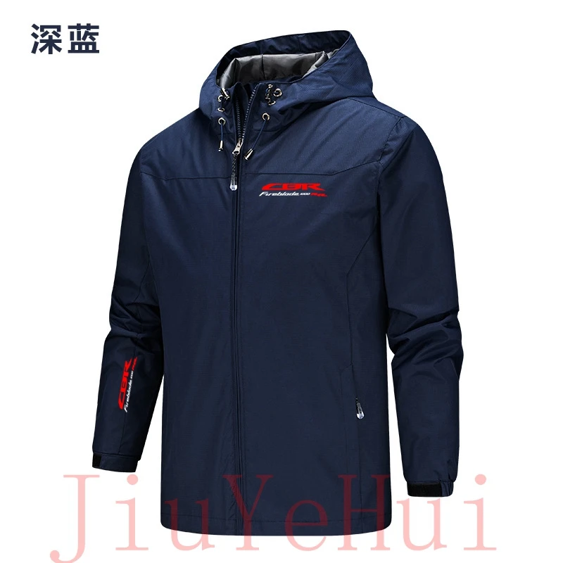 Veste Coupe-Vent à Capuche avec Fermeture Éclair pour Homme, Sweats à Capuche Imperméables, Moto, CBR 1000RR CBR 1000 RR Fireblade F1 PVD