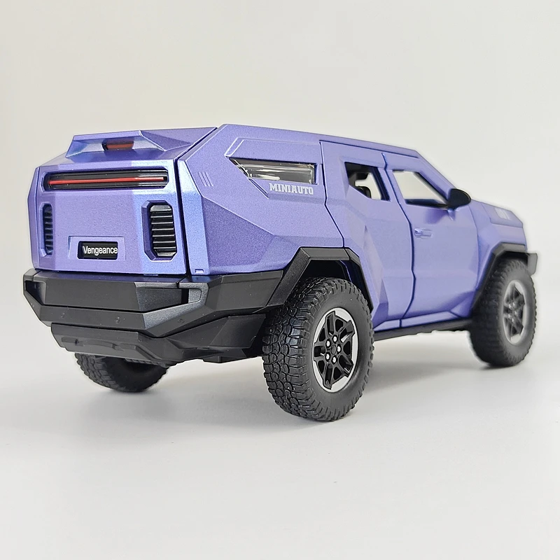 1: 24 simulation Razvani armored vehicle alloy car model ornament gift, doors and engine hood, trunk can be opened