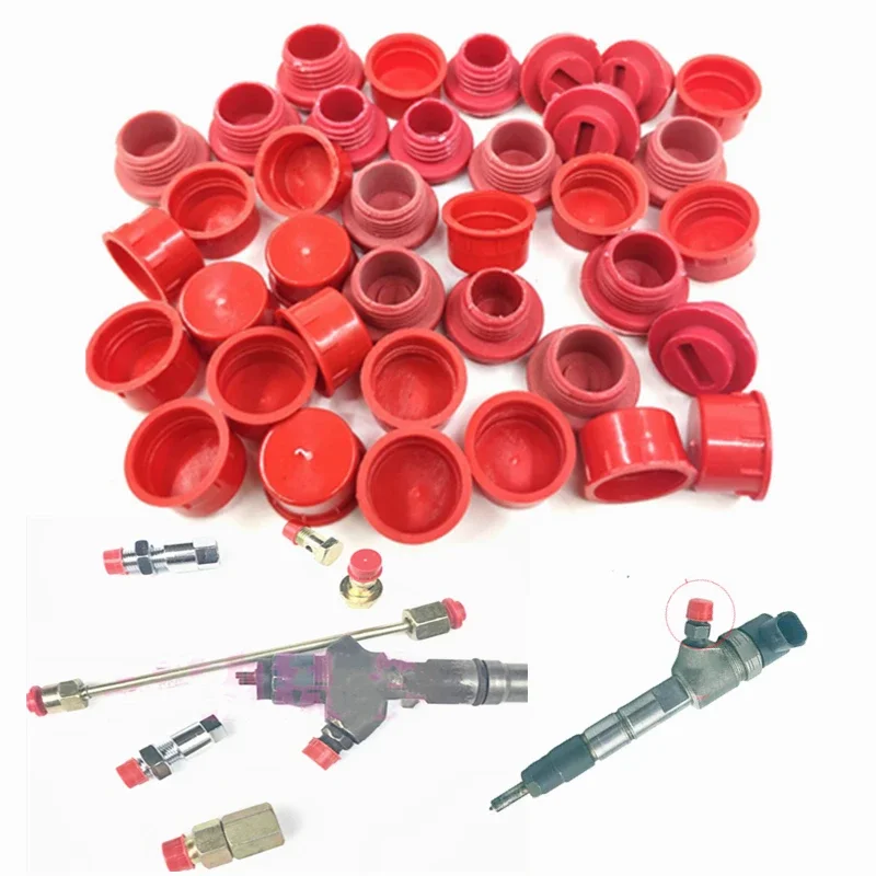 350PCS Diesel Common Rail Injector Connect Joint Dust Cap  Oil Tube Pipe   Plug M12 M14 M16