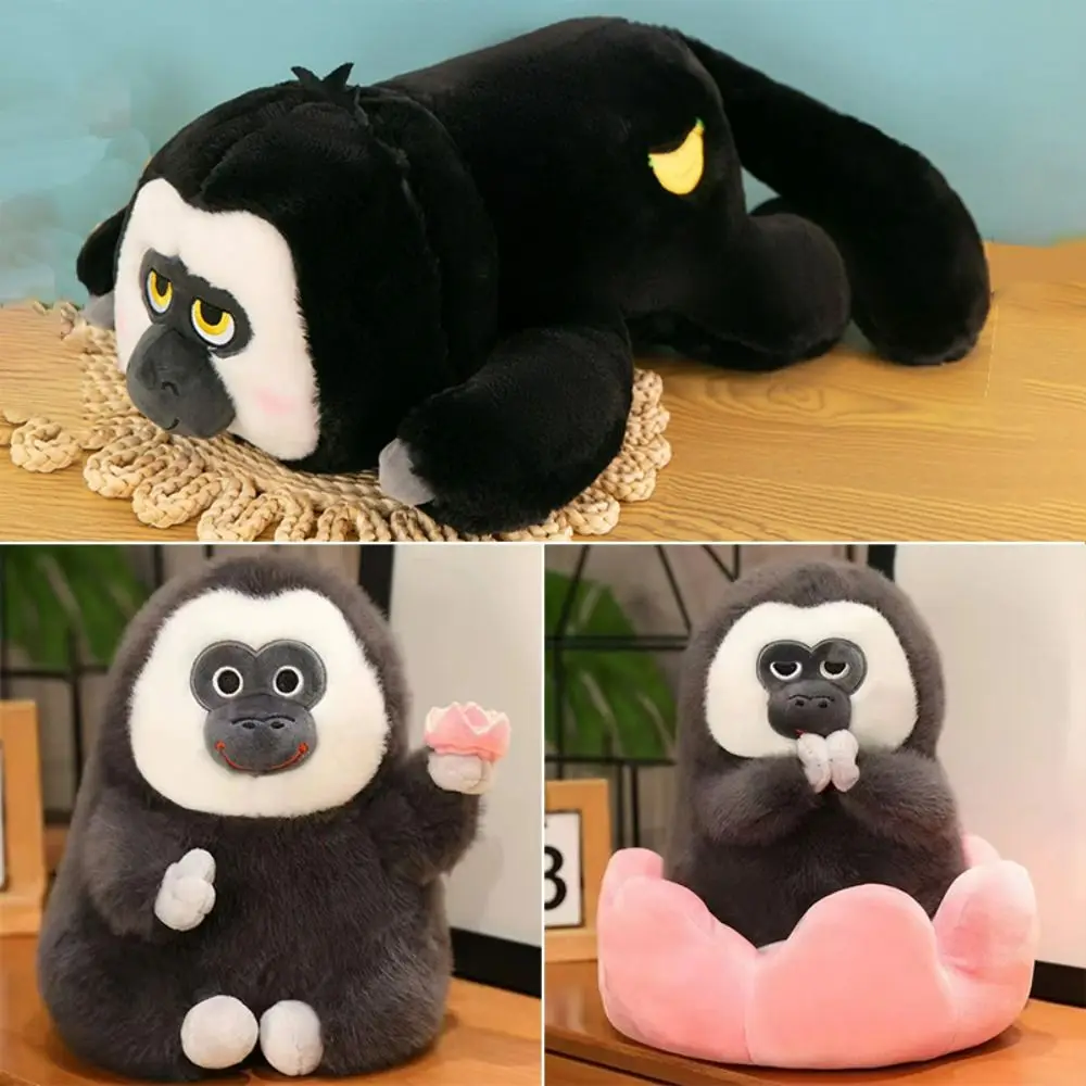 

High Quality Plush White Face Monkey Zoo Animal Cushion Doll Lotus Blossom Monkey Cartoon Plush Toy Toy