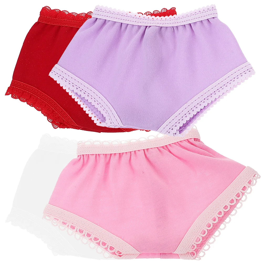 

4pcs 18 Inch Panties Clothes Small Reusable Underpants Dressing Shorts Play Accessory Random Style