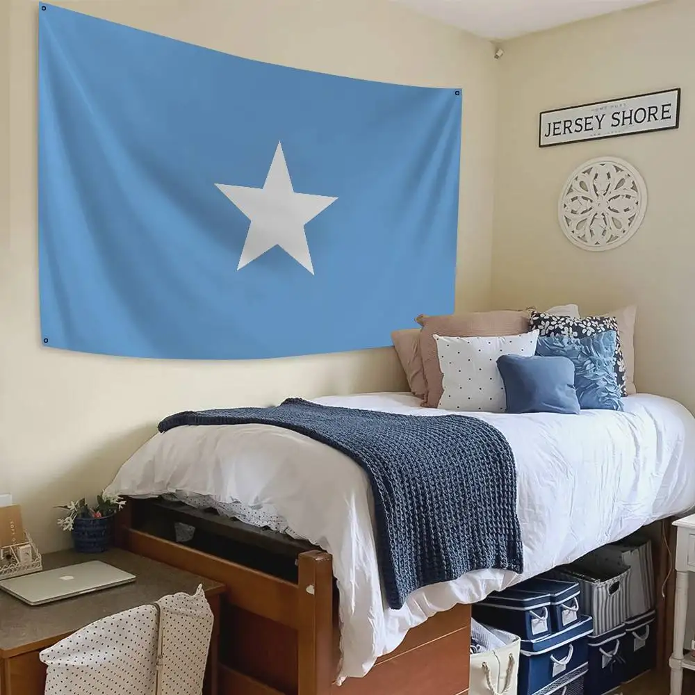 Somalia Flag Banners Four Hole Flag Polyester Outdoor Decor Room Aesthetic