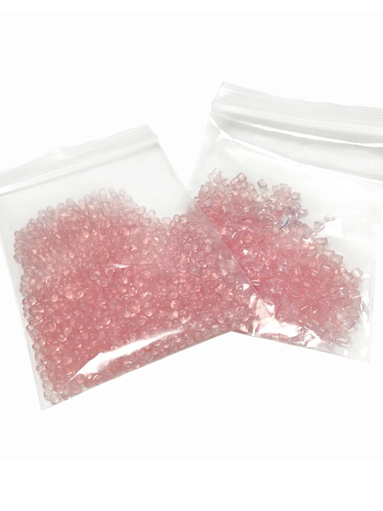 500 g/worek próbka różowy i biały kolor K1/K2/K3/przezroczysty/A1/A2/A3 Valplast elastyczna żywica akrylowa materiały granulki żywica plastikowa