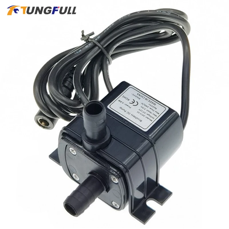 Solar Brushless Water Pump Waterproof Mini Submersible Silent Fish Tank Pump 4.8W DC 12V 240L/H Lift 3m Home Garden Outdoor Tool
