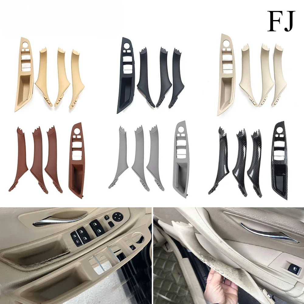 

LHD RHD Beige Black Interior Door Armrest Handle Panel Pull Trim Cover Set For BMW 5 Series F10 F11 520i 523i 520d 525d 530d 535