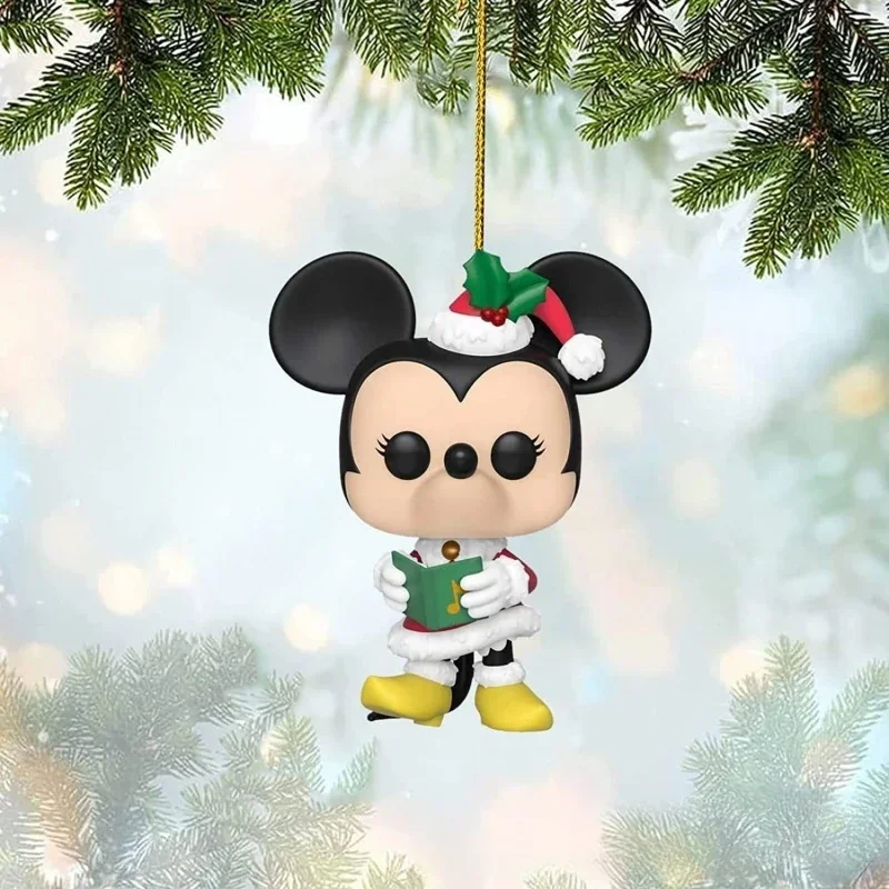 Disney Christmas Pendant Stitch Action Figure Xmas Tree Decorations Hanging OrnamentsDoll Christmas Party Decoration New Year