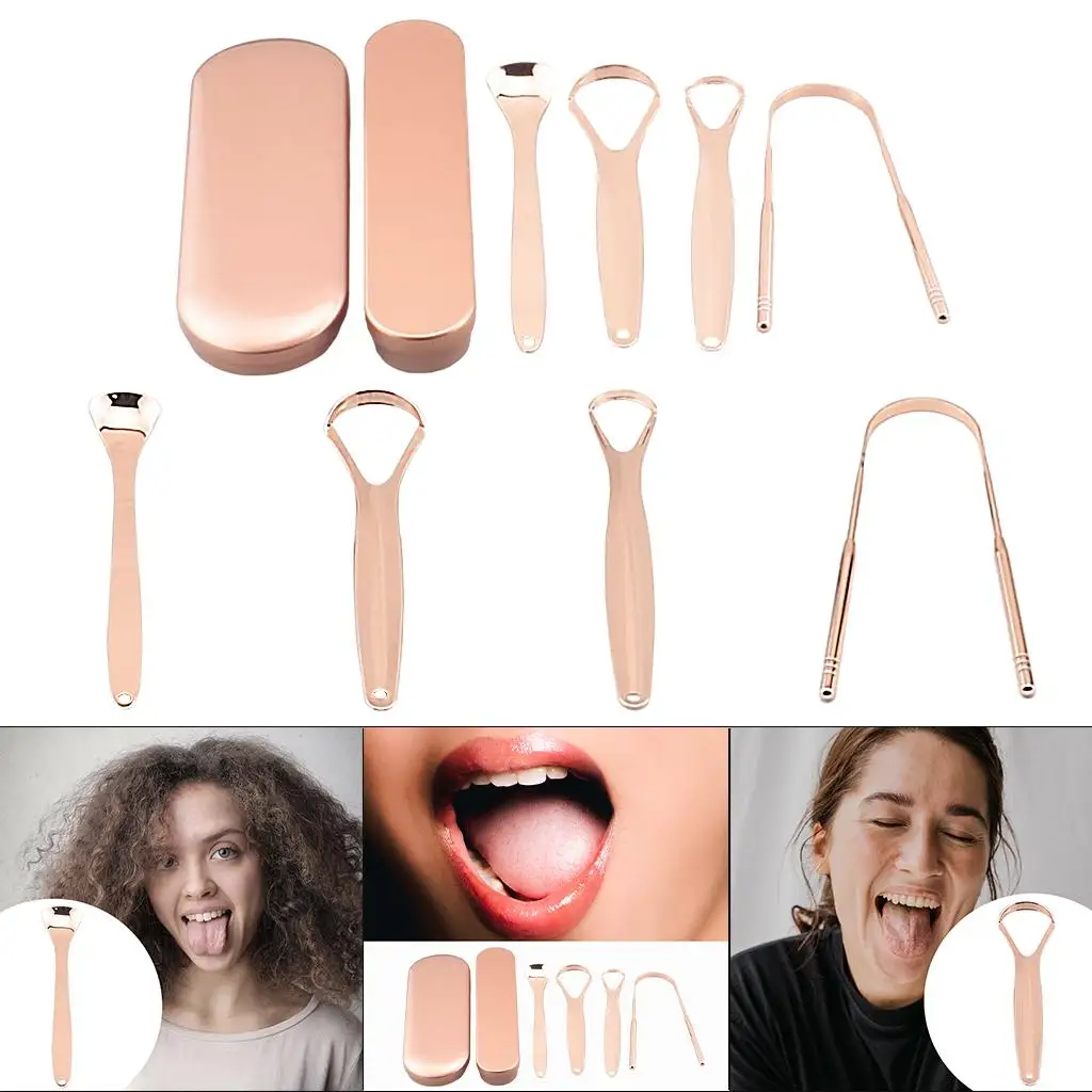 Скребок для языка из нержавеющей стали, многоразовая утолщенная щетка для языка