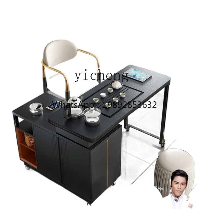 ZZ XL Movable Tea Table Household Water Boiling Kettle Integrated Tea Table  with Wheels Small Tea Trolley