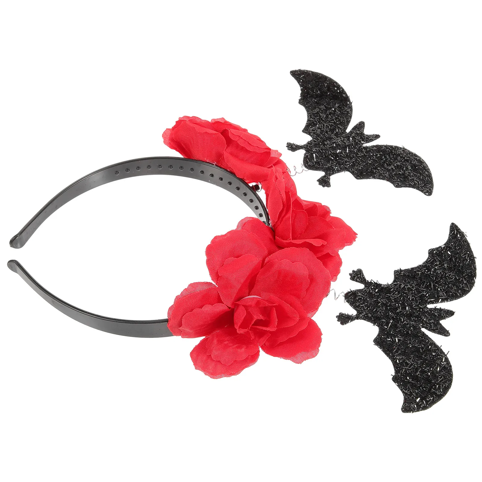 

Black Spider Halloween Headband Red Flower Hair Accessories Women Adult Hoop Easy Store Not Fade Long Period Fashionable