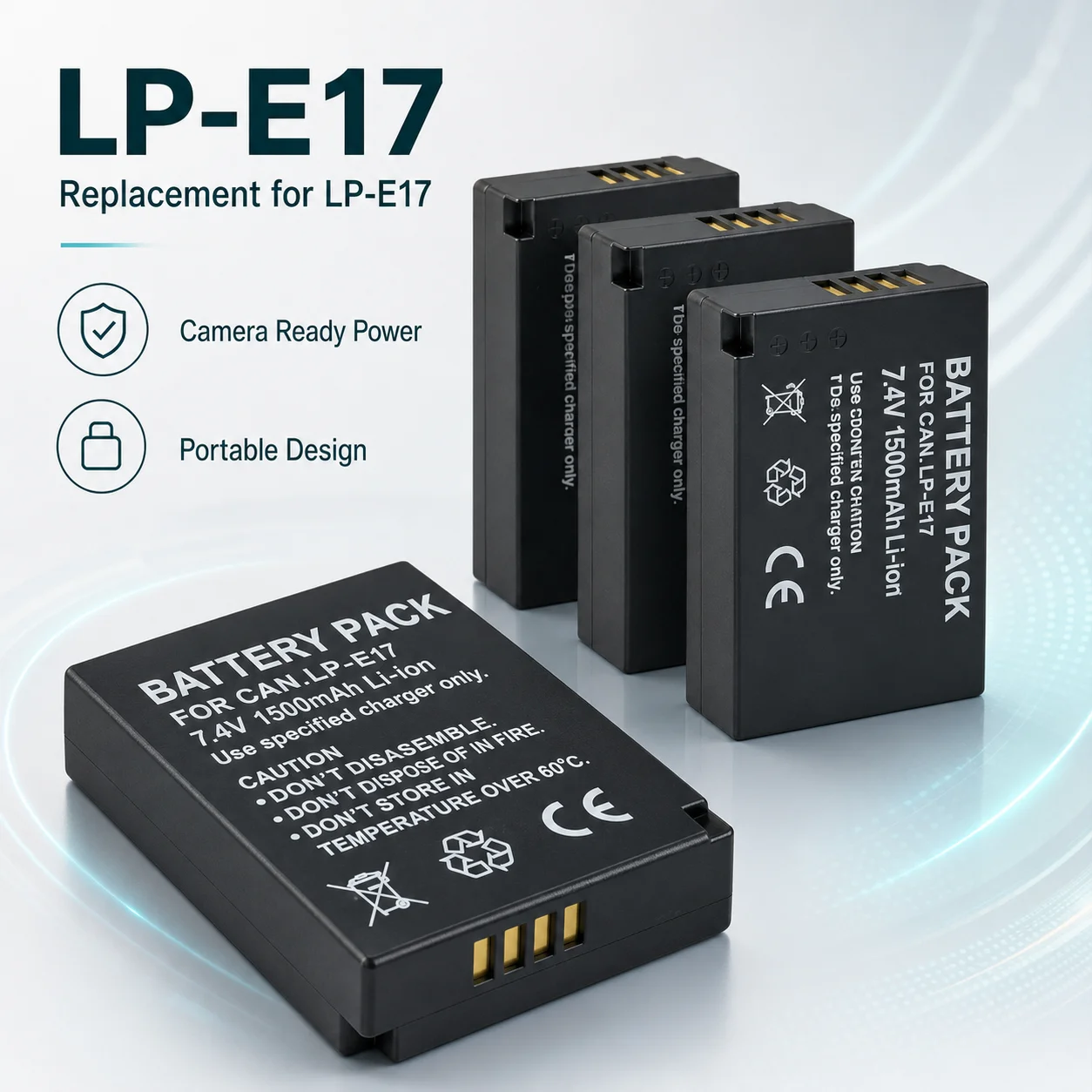 LP-E17 Lithium Ion Battery + LED Dual USB Charger Set For Canon EOS R8 RP R50 200D 250D M3 M5 M6