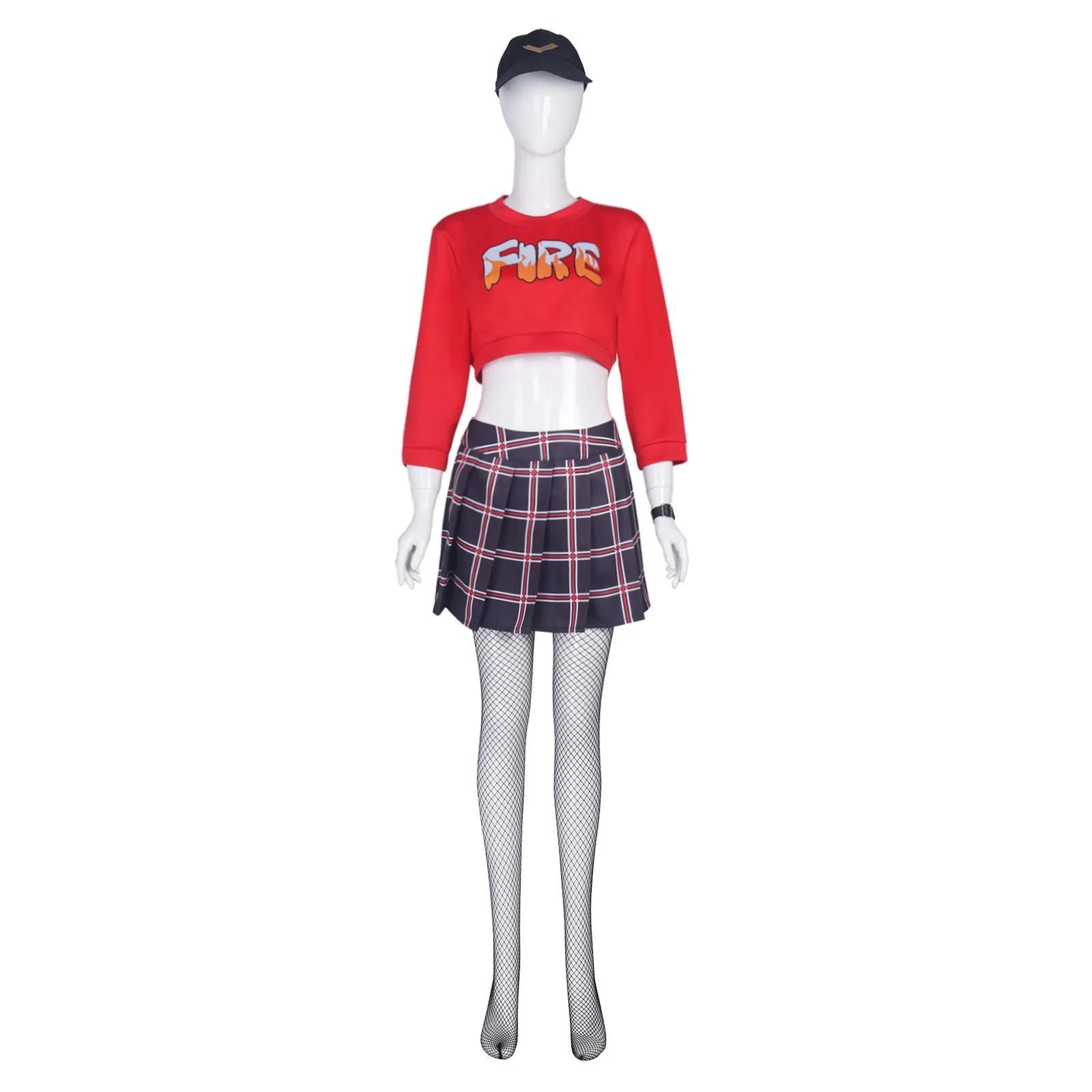 

European And American Style Hoodie And Mini Skirt Set, Cosplay Short Hoodie Full Set