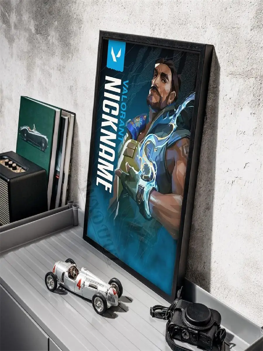 شخصية فالورانت قماش الفن لديكور المنزل ، ديكور غرفة الألعاب ، ملصق طباعة الجدار الحديث ، فكرة هدية