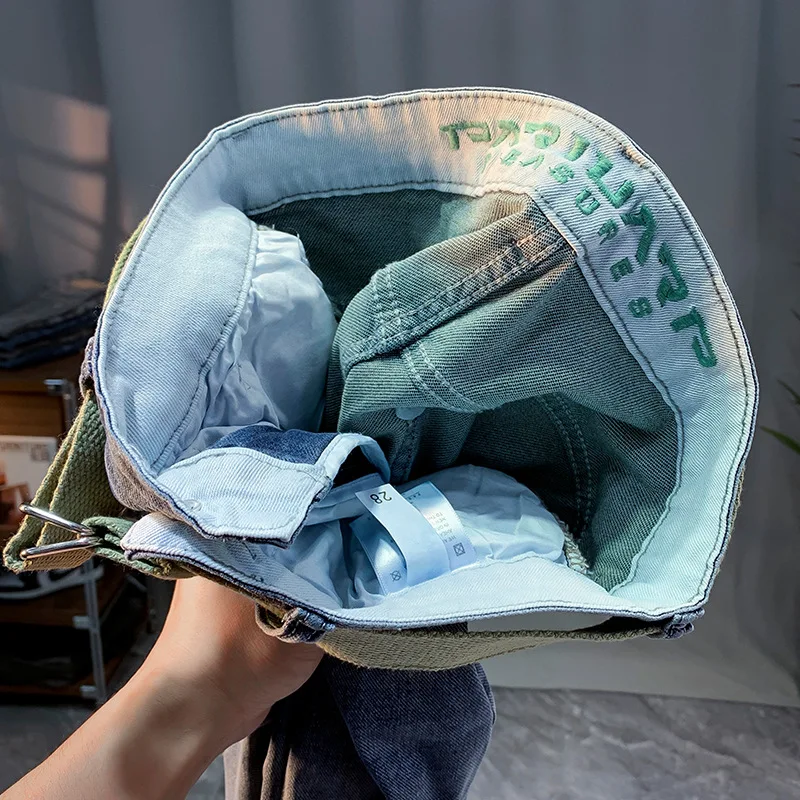 2024 New Jeans Men's High-End and Fashionable Stretch Comfortable, Casual and Versatile Embroidered Slim Skinny Pants