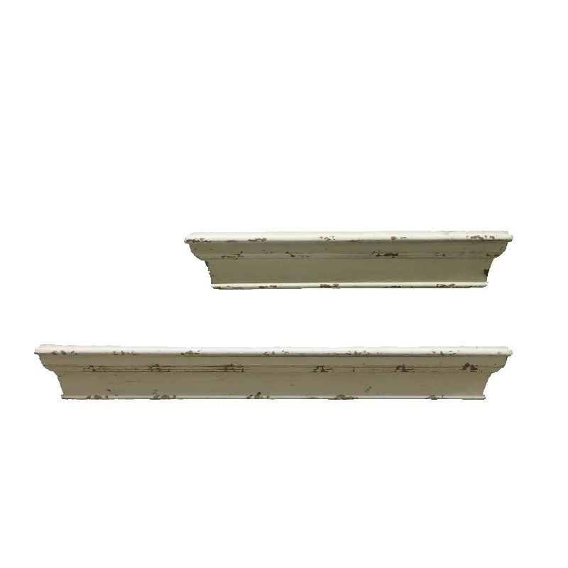 Set of two-layer boards, retro white foreign trade tail goods, Nordic home wall hanging shelf